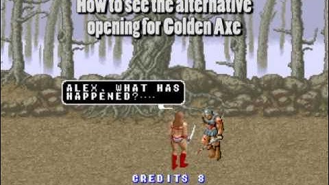 Golden Axe Secrets - The Alternative Arcade Opening - Easter Egg