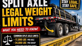 Split axle legal weight limits | Steer axle legal weight limits #trucking #dot