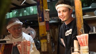 My dream is to be a stall owner! A Frenchman who came to Japan because of anime! 赤ちょうちん 屋台 ラーメン