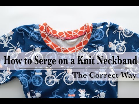 Cara Serge pada Knit Neckband dengan Stitch Upon a Time