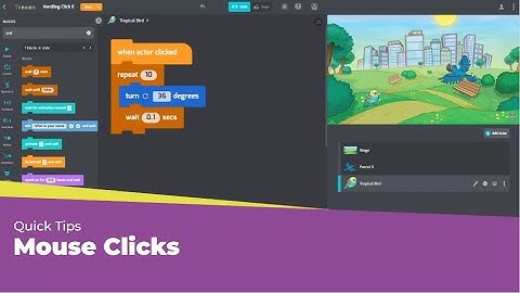 Tynker Quick Tips — Mouse Clicks