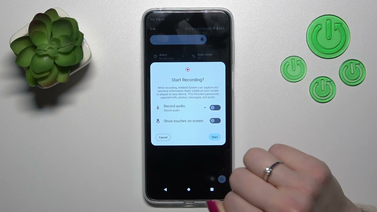 How to Switch On/Off Screen Touches in Screen Recording on