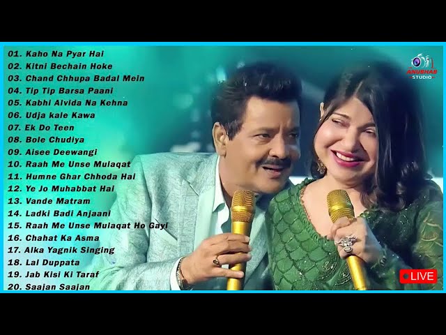 Best Of Alka Yagnik Kumar Sanu, Udit Narayan Romantic 90s 80s Old Hindi #bollywood #90severgreen class=