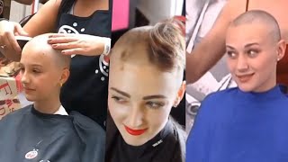 Amazing baldheaded  girl /Beautiful headshave Girl New /Ladies Headshave 2021