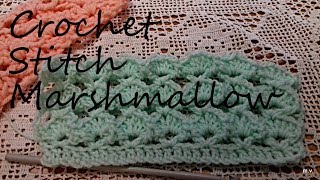 Crochet:MARSHMALLOW STITCH /3D Effect Stitch.How to crochet the marshmallow stitch/SUBTITLES