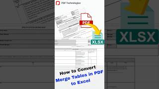 How to Convert Merge Cell in PDF to Excel 📊📌#pdf  #dataextractor #how#shortsvideo #pdftips #howto