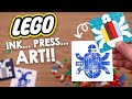 Printmaking using legos