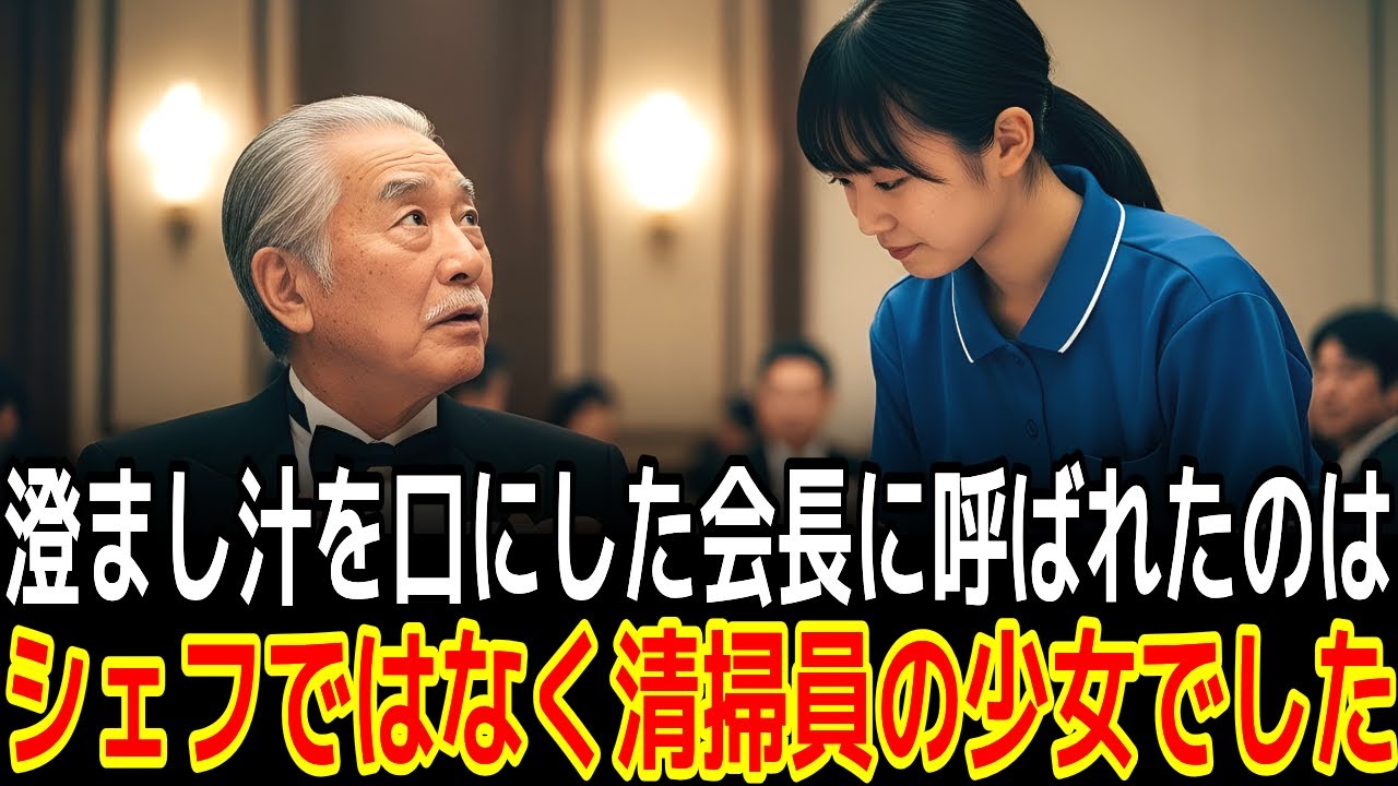 澄まし汁を口にした会長に呼ばれたのはシェフではなく清掃員の少女でした|感動の実話|衝撃の逆転劇|人生ドラマ|