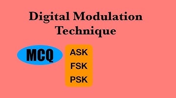 MCQ on digital modulation technique | ASK | FSK | PSK |Engineering assistant in electronics