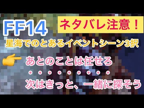 【FF14】星海でのファダニエルのイベントシーン3択　ネタバレ注意！【暁月の終焉】