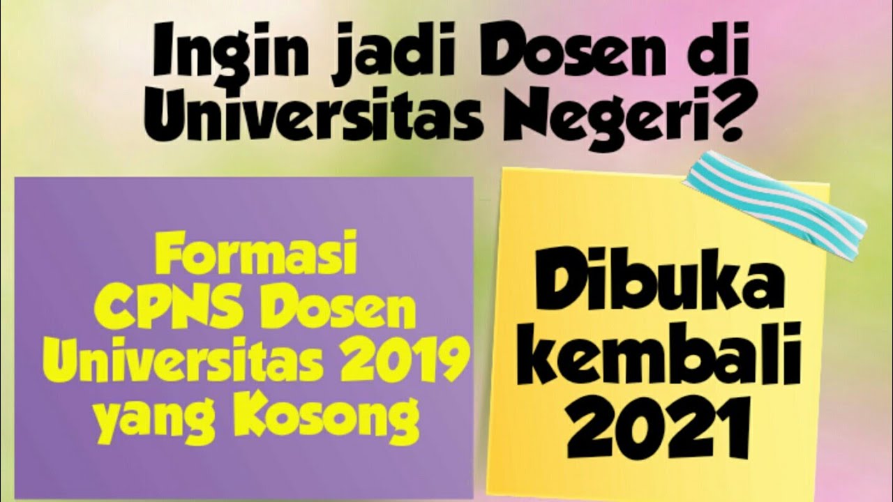 Cpns 2021 Dosen Informasi Cpns Asn Indonesiainfo Cpns Asn Indonesia 2021