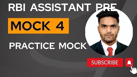 Rbi Assistant Mock 4 || Rbi Assistant Notification 2023 || Rbi Assistant || Quant Strategy ||#study