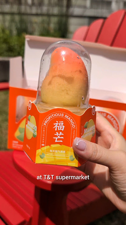 I finally tried the viral Propitious Mango-Shaped ice cream #vancouver #shortsfood