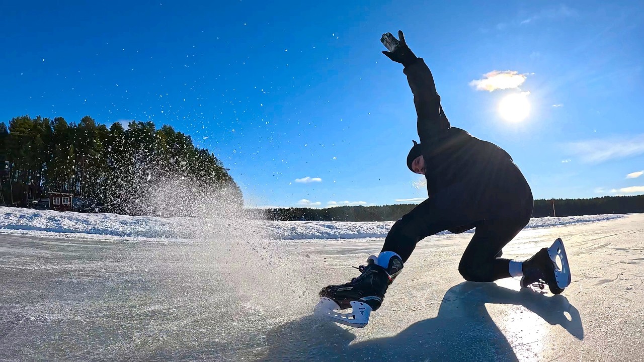 Freestyle Ice Skating in Falun Sweden