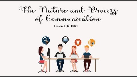 NATURE AND PROCESS OF COMMUNICATION | MELCS 1