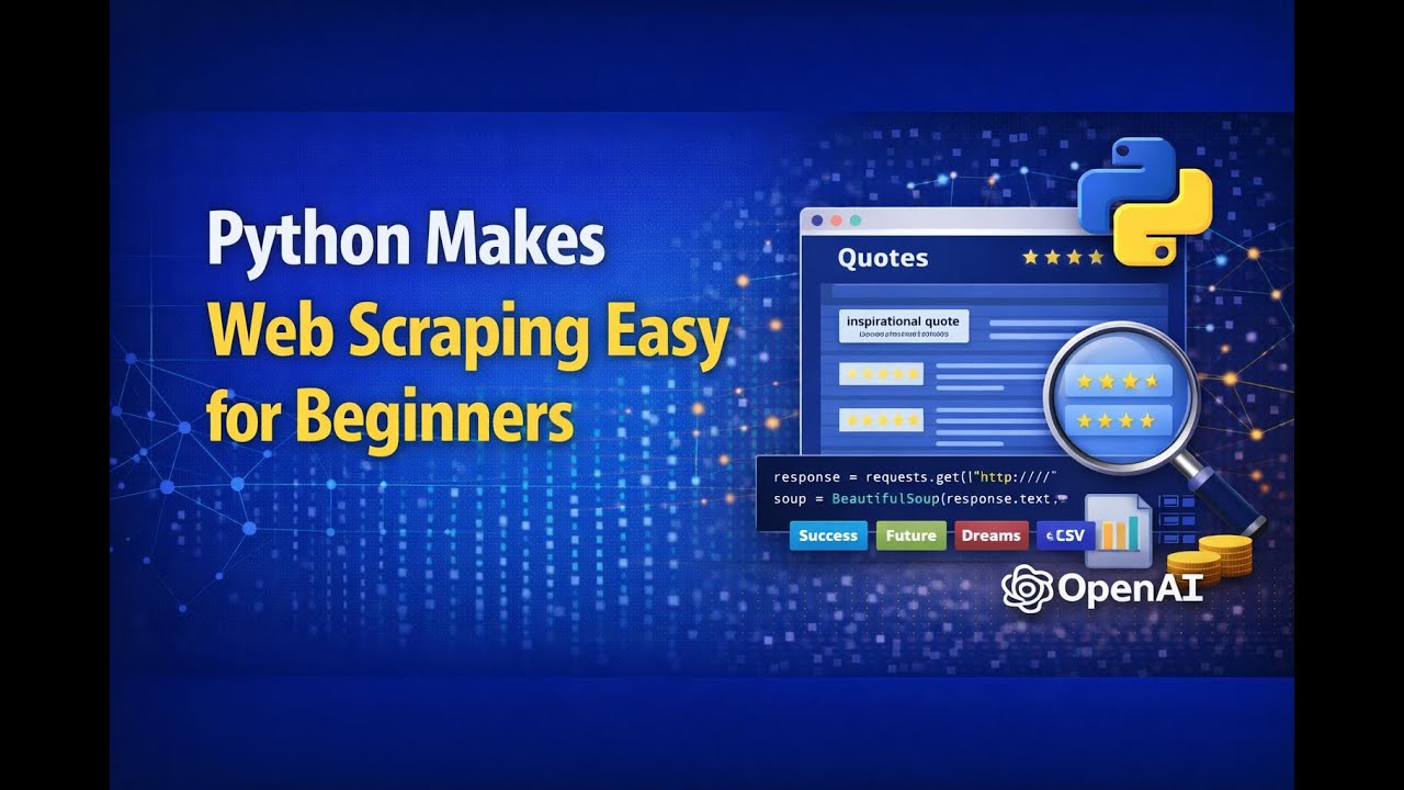 Python Makes Web Scraping Easy for Beginners - YouTube
