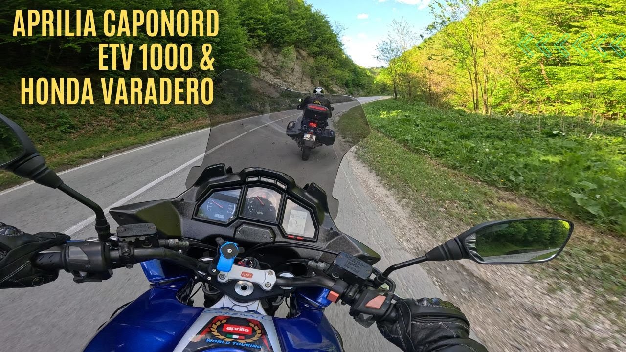 Aprilia Caponord Etv 1000  chasing Honda Varadero XL on Mountaine road  Gopro Hero 12 Black 4K