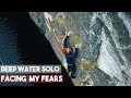 Winter Deep Water Solo In Norway - Facing My Fears - Climbing - Magnus Midtbø