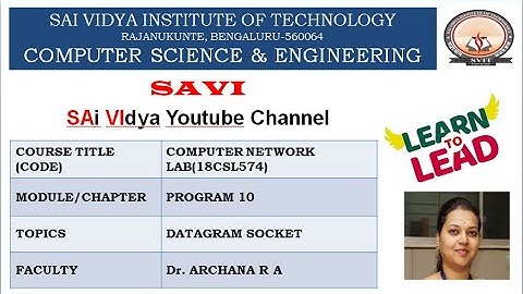 CN LAB 18CSL57 PROGRAM 10 DATAGRAM SOCKET(UDP)