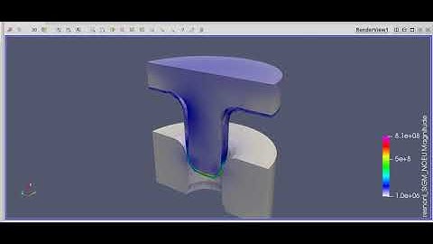 Code Aster intermediate step of progressive deep drwing pov