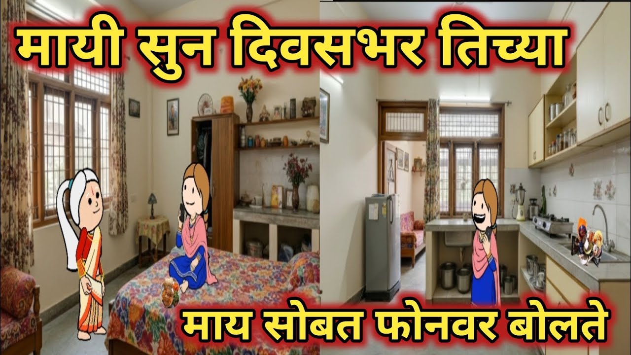 मायी सून दिवसभर तिच्या माय सोबत फोनवर बोलते😐 || कौटुंबिक कथा || मराठी कार्टून व्हिडिओ ||