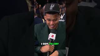 Emotional Interview Victor Wembanyama Cries On Being Drafted
