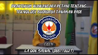 Praktikum Wawancara Petani Tentang Teknologi Budidaya Tanaman Padi