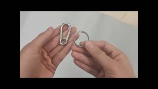 6Pcs Carabiner Clip Keychain Metal Carabiner Shape Key Ring Keyring Key