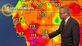 Extreme heat continues out west