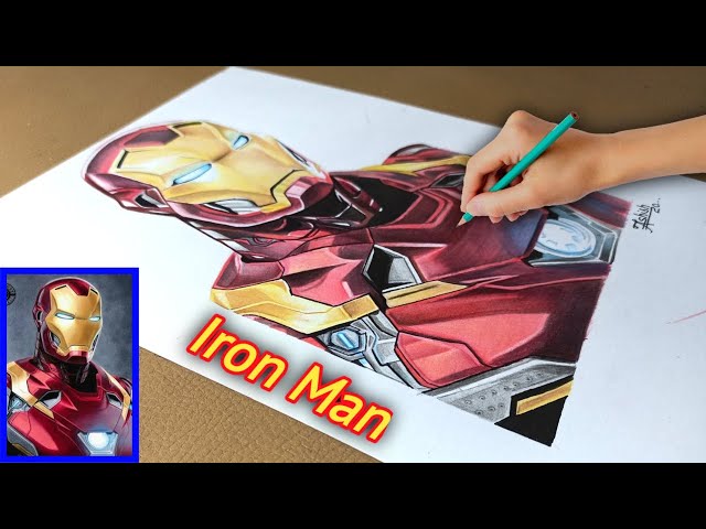 How to Draw Iron Man - step by step Pencil Art Video - YouTube