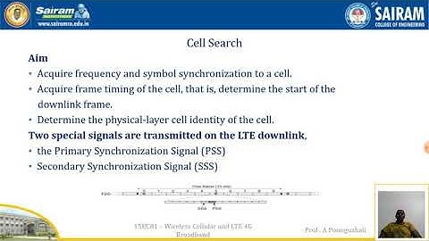 Lecture video_15EC81_Module4_cell search_A Poonguzhali