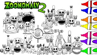 ZOONOMALY 2 COLORING PAGES New / How to Color All New Monsterws and Bosses / NEW Coloring Book