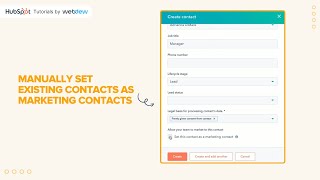 How to manually set existing contacts as marketing contacts