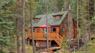 Colorado Wooden Log Cabin For Sale | 2 acres land | spring fed pond | quaint and relaxing nature