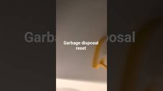 Garbage disposal reset if needed