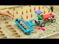 TOP 10 DIY tractor making mini model plow machine | how to plants a carrot field | @SunFarming