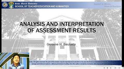 Graphical and Tabular Presentation of Assessment Results - Assessment in Learning 1