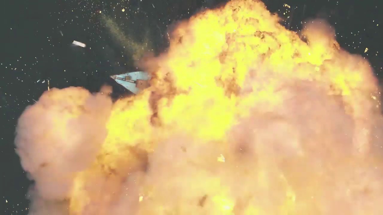 Emmerdale BOAT EXPLOSION! - Drone scene