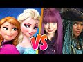 Frozen vs Descendientes BATALLAS DE RAP ANIMADAS Princesas contra Villanas