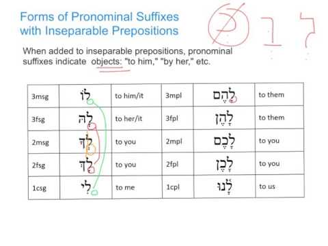 Hebrew Pronominal Suffixes, Particles of Existence, Relative Pronoun