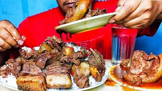 DAGINGNYA KERAS X , MAKAN BABI HUTAN   NASI // ASMR // EATING SHOW