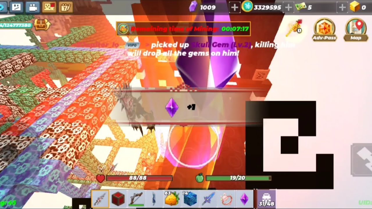 1st week of Becoming the beast of gems in Skyblock Blockman go