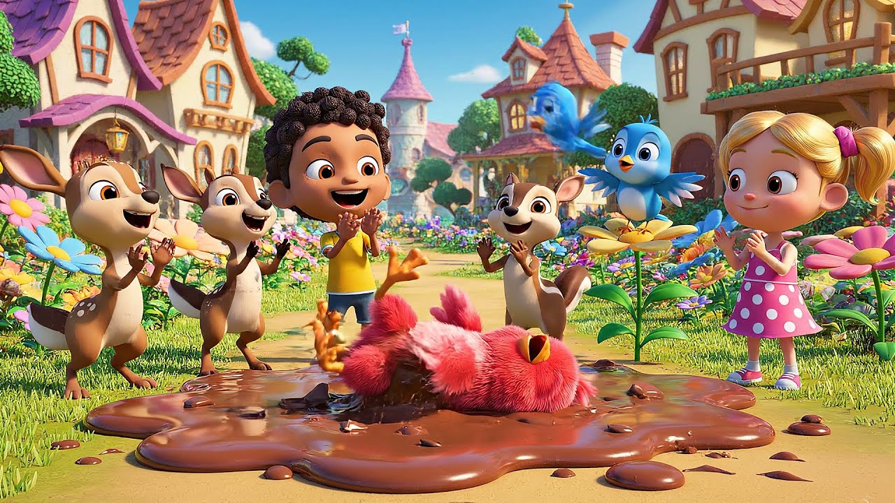 Angry Birds Baby Red aterrizó en una pila | Canciones Infantiles y Rimas para Niños