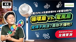 vs.電風扇！Acerpure Cozy 循環扇 開箱實測 優缺點｜DC 扇、AF773立體螺旋DC循環扇、耗電、噪音、無印良品 / IRIS / Dyson、循環、交換器、空調、冷氣、冷氣機｜科技狗