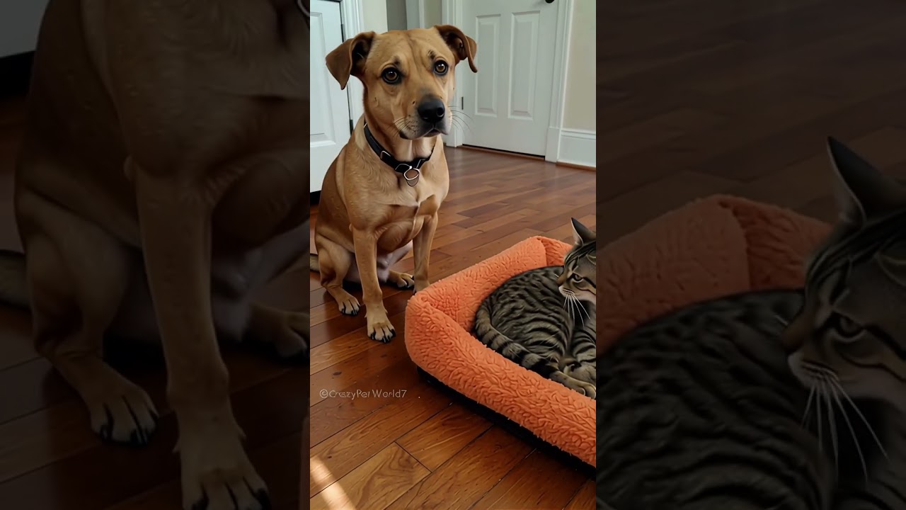 "Adorable Cat and Dog Share a Cozy Bed: Cutest Friendship Ever!"