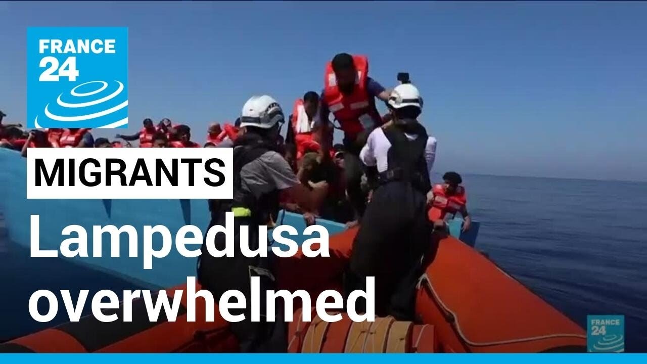 Lampedusa Overwhelmed As Over 1 000 Migrants Arrive In Italy FRANCE 24 English YouTube