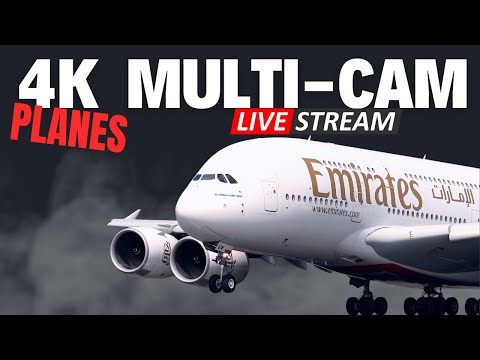 4K Multi-Cam Manchester Airport Live 🔴  #planes #livestream