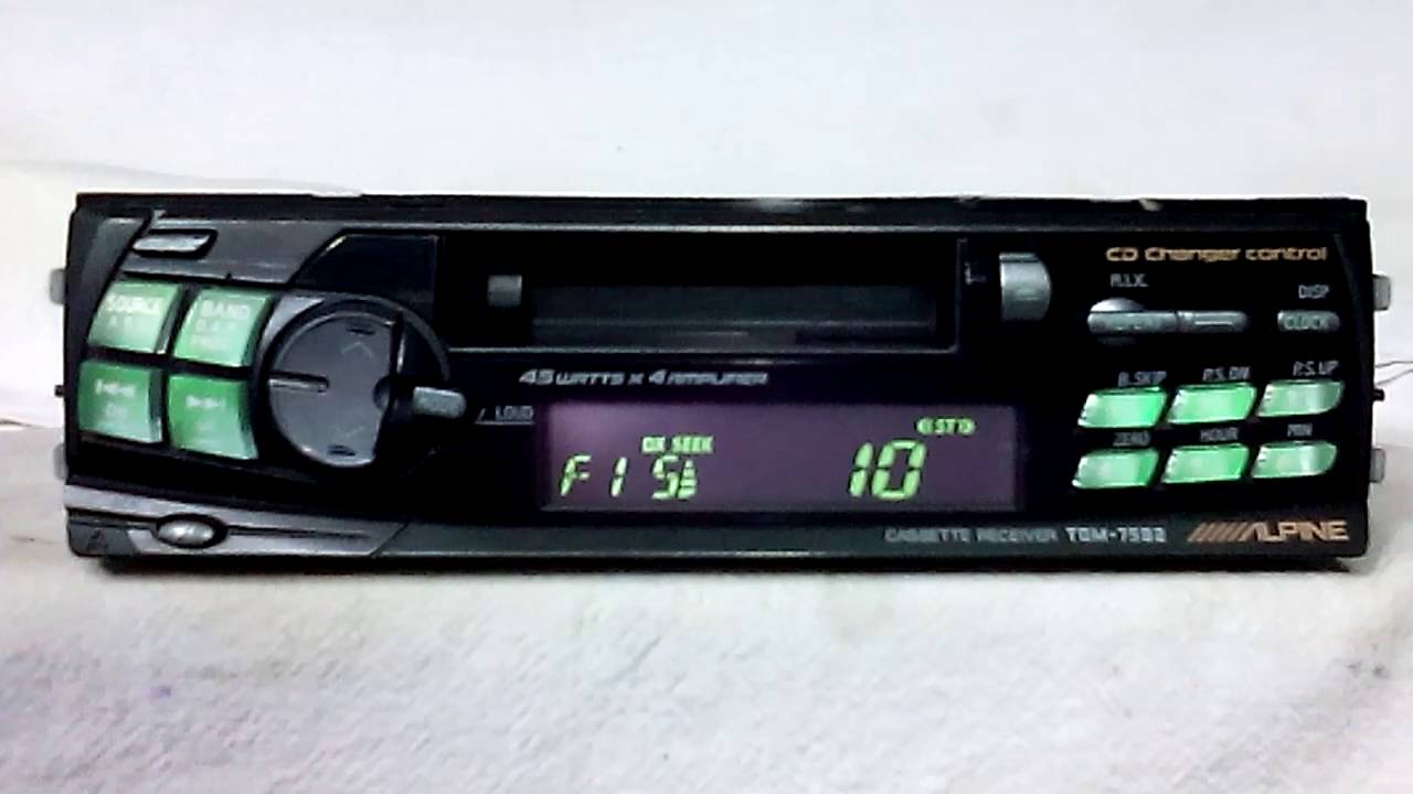 Vintage Alpine TDM 7582 AM FM cassette car stereo YouTube