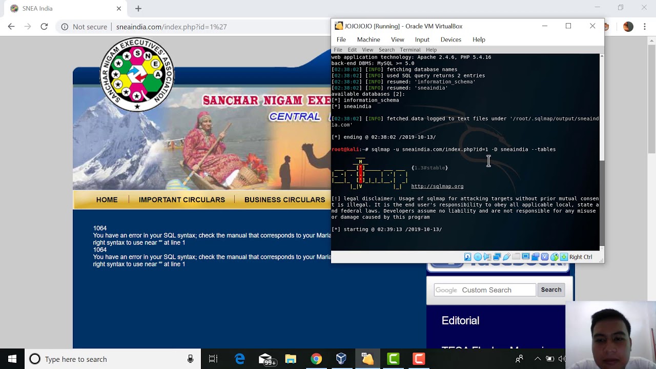 SQL INJECTION pada sebuah alamat web - YouTube