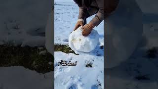 How to make a happy Snowman☃️it has its technique here we go🤗 #snowman #ytshorts